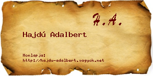 Hajdú Adalbert névjegykártya