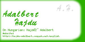 adalbert hajdu business card